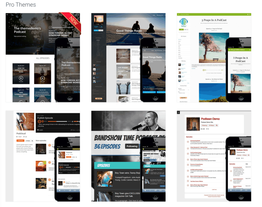 Podbean提供的專業主題