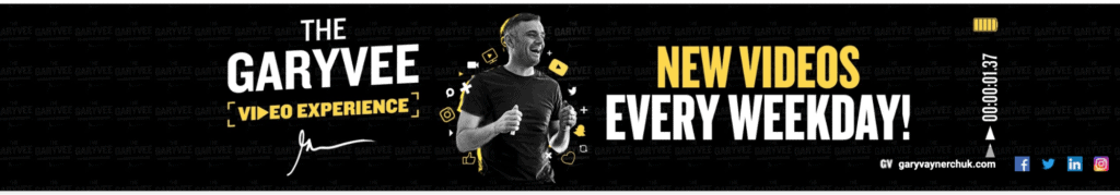 加裏·沃伊涅爾查克(Gary Vaynerchuk)的橫幅圖片，其中包含了他的頭像。