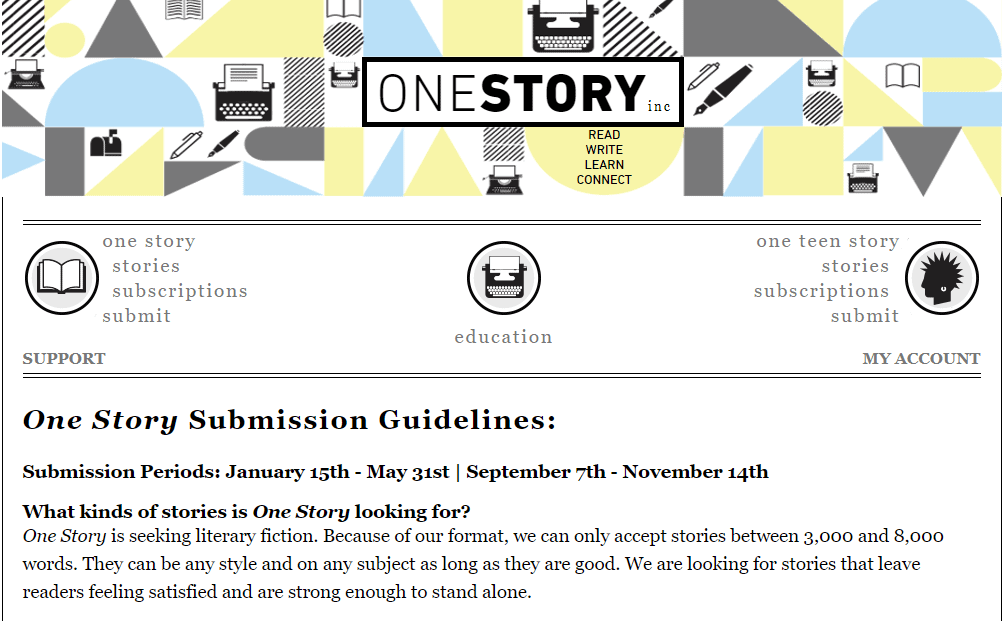 OneStory的指南頁，在那裏你可以獲得付費寫作