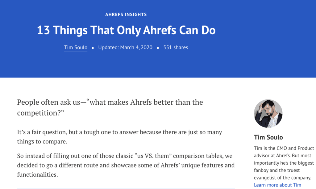 寫作主題——隻有Ahrefs才能做的13件事