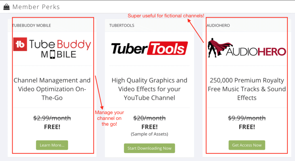 Tubebuddy提供的會員福利