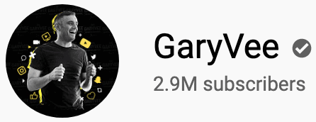 加裏維頻道，帶著社交媒體圖標包圍的Gary Vaynerchuk的型材圖片。